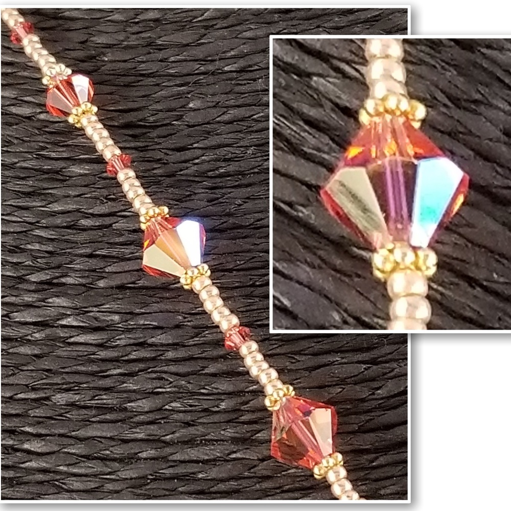 Lampwork & AB Swarovski Crystal Statement Necklace - Picture 7 of 7